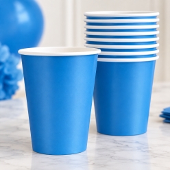 Royal Blue Hot/Cold 9 Ounce Cups - 8 Pack